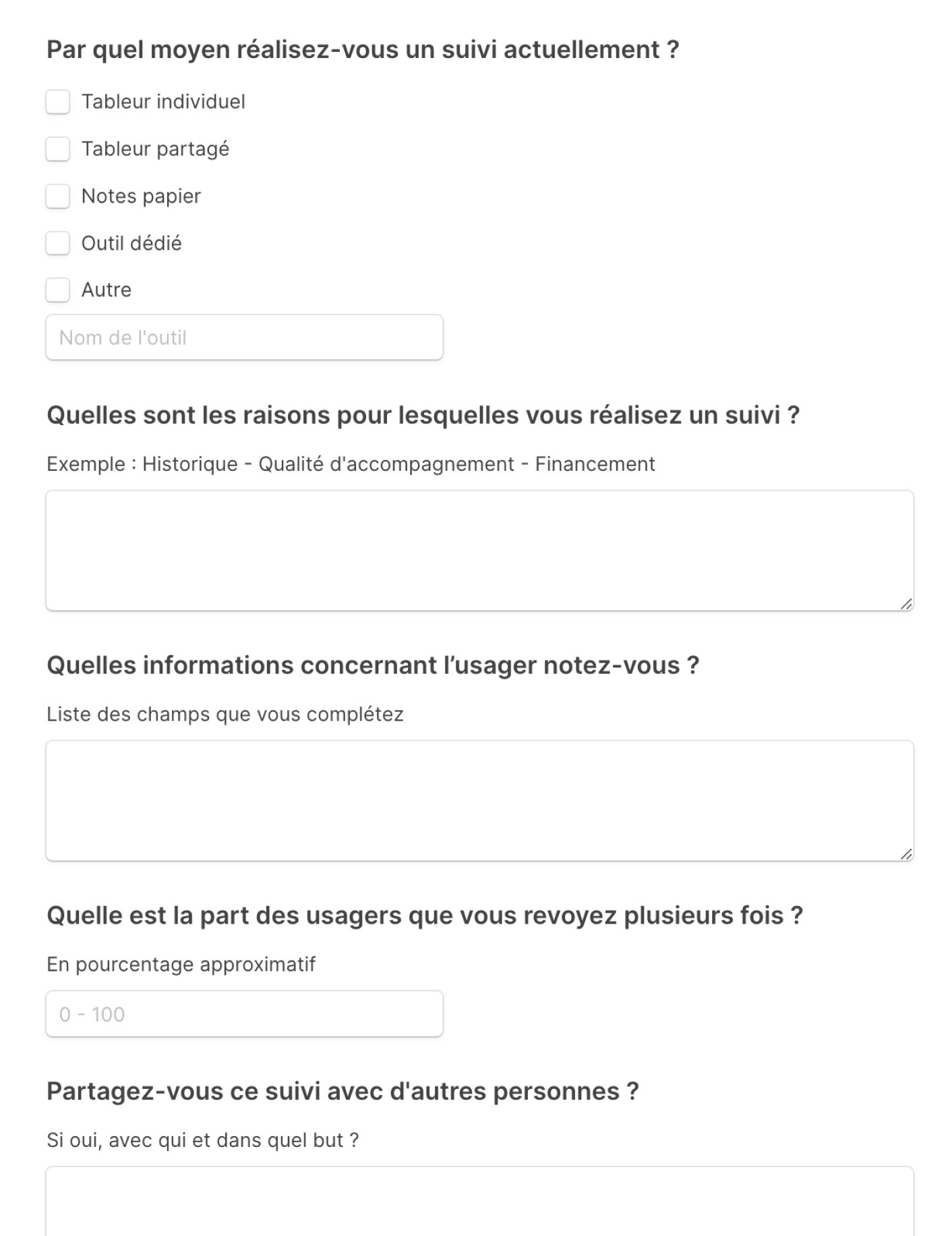 Capture de l'enquête quantitative